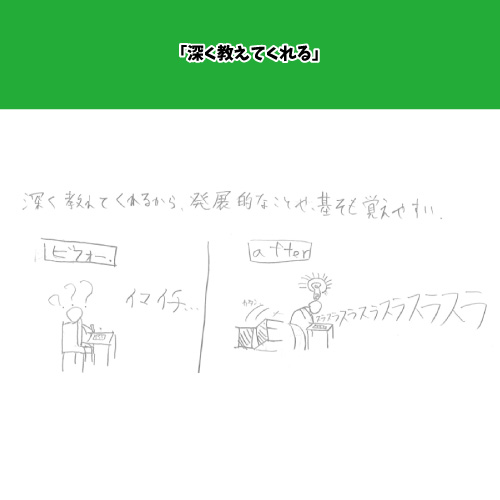 深く教えてくれる